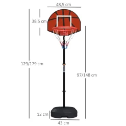 SPORTNOW Outsunny - Canasta baloncesto con diana