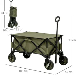 Outsunny - Carro con tablero plegable Verde* Juguetes De Verano