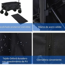 Outsunny - Carro de playa plegable* Juguetes De Verano