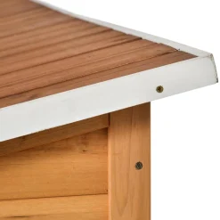 OUTSUNNY - Casita de jardín de madera con banco y macetero