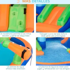 Outsunny - Castillo hinchable 5 en 1 unicornio* Castillos Hinchables