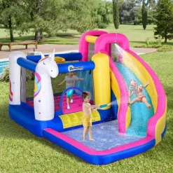 Outsunny - Castillo hinchable infantil 5 en 1* Castillos Hinchables