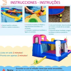 Outsunny - Castillo hinchable infantil 5 en 1* Castillos Hinchables