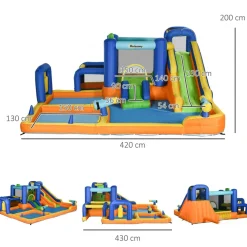 Outsunny - Castillo hinchable 7 en 1* Castillos Hinchables