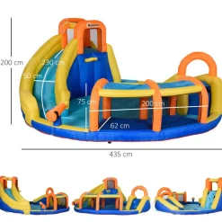 Outsunny - Castillo hinchable 6 en 1 grande* Castillos Hinchables