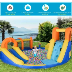 Outsunny - Castillo hinchable 6 en 1 grande* Castillos Hinchables