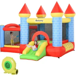 Outsunny - Castillo inflable infantil 4 en 1* Castillos Hinchables