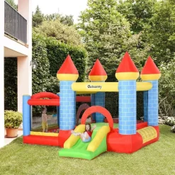 Outsunny - Castillo inflable infantil 4 en 1* Castillos Hinchables