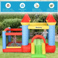 Outsunny - Castillo inflable infantil 4 en 1* Castillos Hinchables
