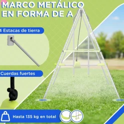 Outsunny - Columpio de Jardín 2 en 1* Columpios