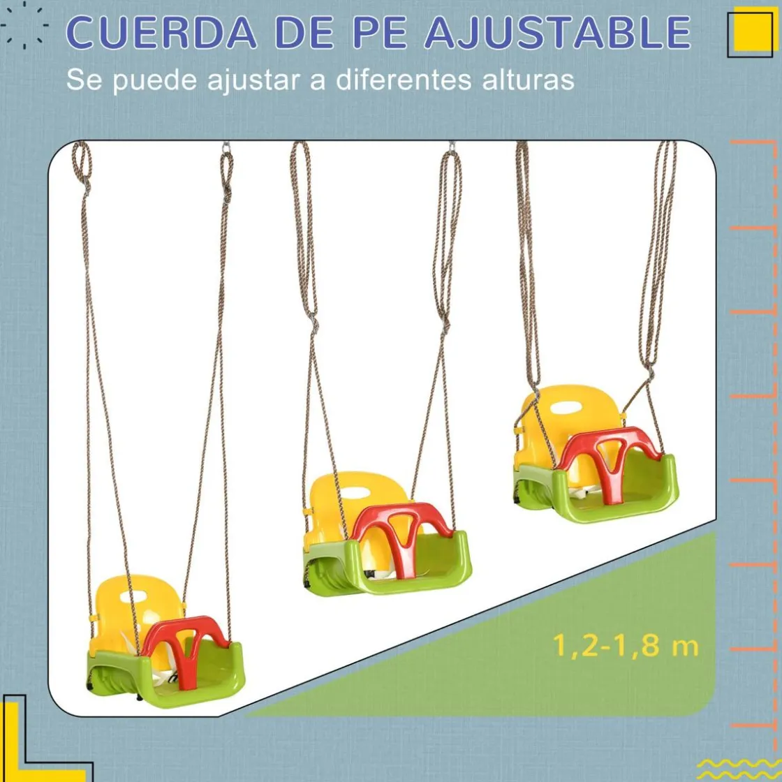 Outsunny - Columpio para bebé 3 en 1