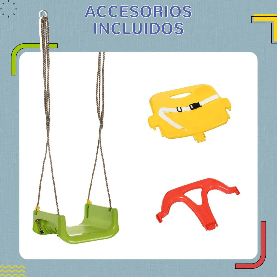 Outsunny - Columpio para bebé 3 en 1