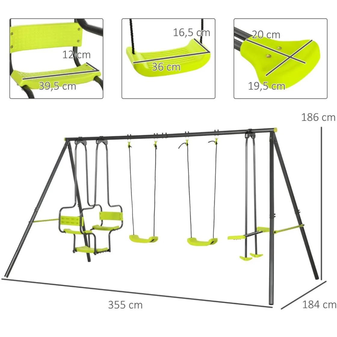 Outsunny - Conjunto de columpios* Columpios