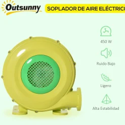 OUTSUNNY - Inflador eléctrico 450 W