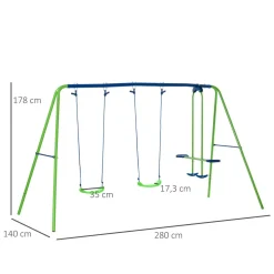 Outsunny - Juego de columpios de jardín* Columpios