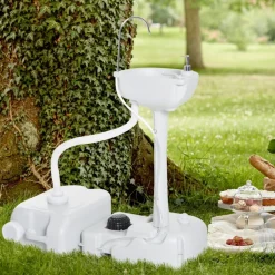 Outsunny - Lavamanos portátil con dispensador de jabón