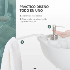 Outsunny - Lavamanos portátil con dispensador de jabón