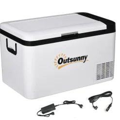 Outsunny - Nevera congelador portatil 25L Blanco