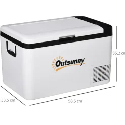 Outsunny - Nevera congelador portatil 25L Blanco