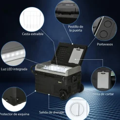 Outsunny - Nevera congelador portatil 40L Negro