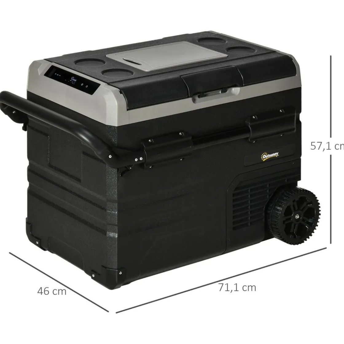 Outsunny - Nevera congelador portatil 60L Negro* Figuras De Acción