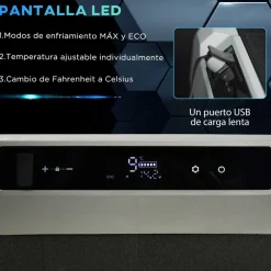 Outsunny - Nevera congelador portatil 60L Negro* Figuras De Acción