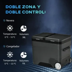 Outsunny - Nevera congelador 45L Negro* Figuras De Acción