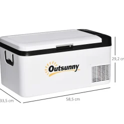 Outsunny - Nevera congelador portatil 18L Blanco