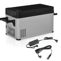 Outsunny - Nevera congelador 40L Gris y Negro