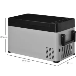 Outsunny - Nevera congelador 40L Gris y Negro