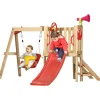 Outsunny - Parque de juego con tobogán y columpio