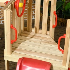 Outsunny - Parque de juego con tobogán y columpio