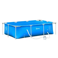 Outsunny - Piscina desmontable tubular de acero azul 2.100 l con depuradora* Piscinas Tubulares|Piscinas