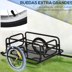 Homcom Outsunny - Remolque plegable para bicicleta