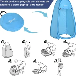 Outsunny - Tienda camping Pop Up Azul