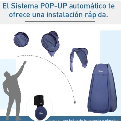 Outsunny - Tienda camping Pop Up Azul oscuro