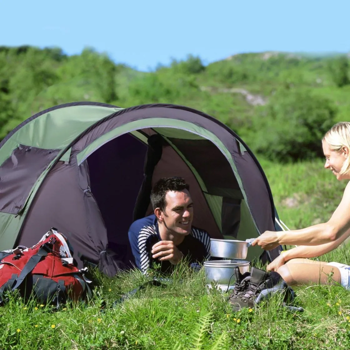 Outsunny - Tienda de campaña Pop Up 250x150x100 cm Verde