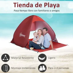 Outsunny - Tienda Pop Up playa Rojo* Juguetes De Verano