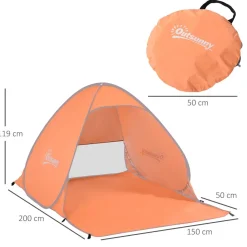 Outsunny - Tienda Pop Up playa Naranja* Juguetes De Verano