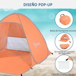 Outsunny - Tienda Pop Up playa Naranja* Juguetes De Verano