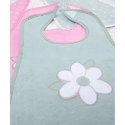 Prenatal Pack 5 Baberos Florales para Niña en Tonos Vivos