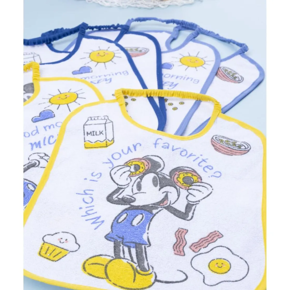 Prenatal Pack 6 baberos niño Disney Mickey (tamaño pequeño)