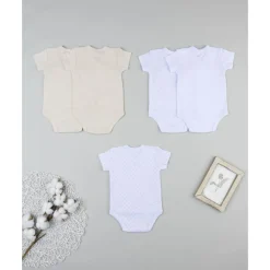 Prenatal Pack 5 bodies de manga corta para niña en beige y blanco* Ropa Y Accesorios·Bodies|Recién Nacido·Ropa Y Accesorios