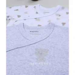 Prenatal Pack 2 bodies de manga larga para niño con estampado de ositos