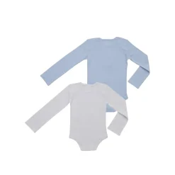 Prenatal Pack 2 body escote americano azul y blanco