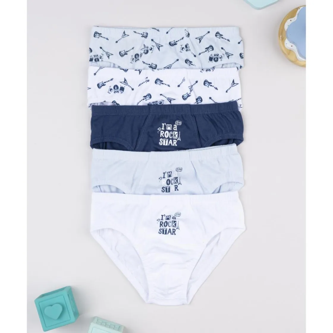 Prenatal Pack 5 braguitas niño rock* Descanso Y Ropa Interior·Infantil 2-10 Años
