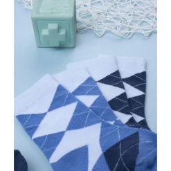 Prenatal Pack 4 calcetines altos niño azul con fantasía