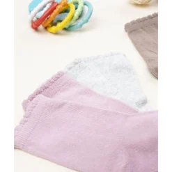 Prenatal Pack 4 calcetines altos niña colores otoño