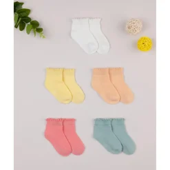 Prenatal Pack 5 Calcetines Bebé Niña Multicolor Tinta Unica