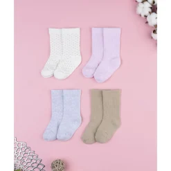 Prenatal Pack 4 calcetines hasta la pantorrilla niña